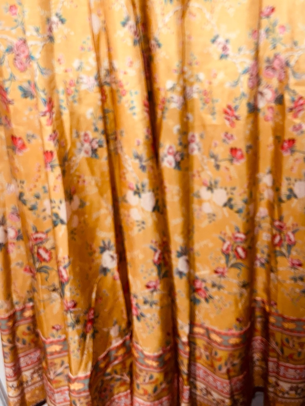 Mustard Yellow Floral Midi Dress - Picture 5 of 8